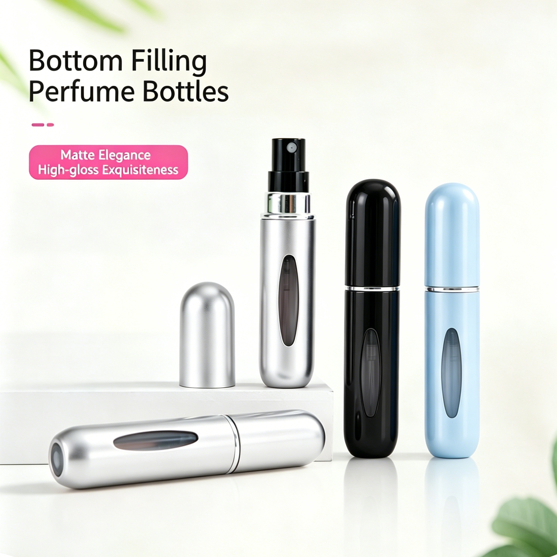 Perfume Fragrance Holder - Portable Mini Travel Perfume Aluminum Bottle