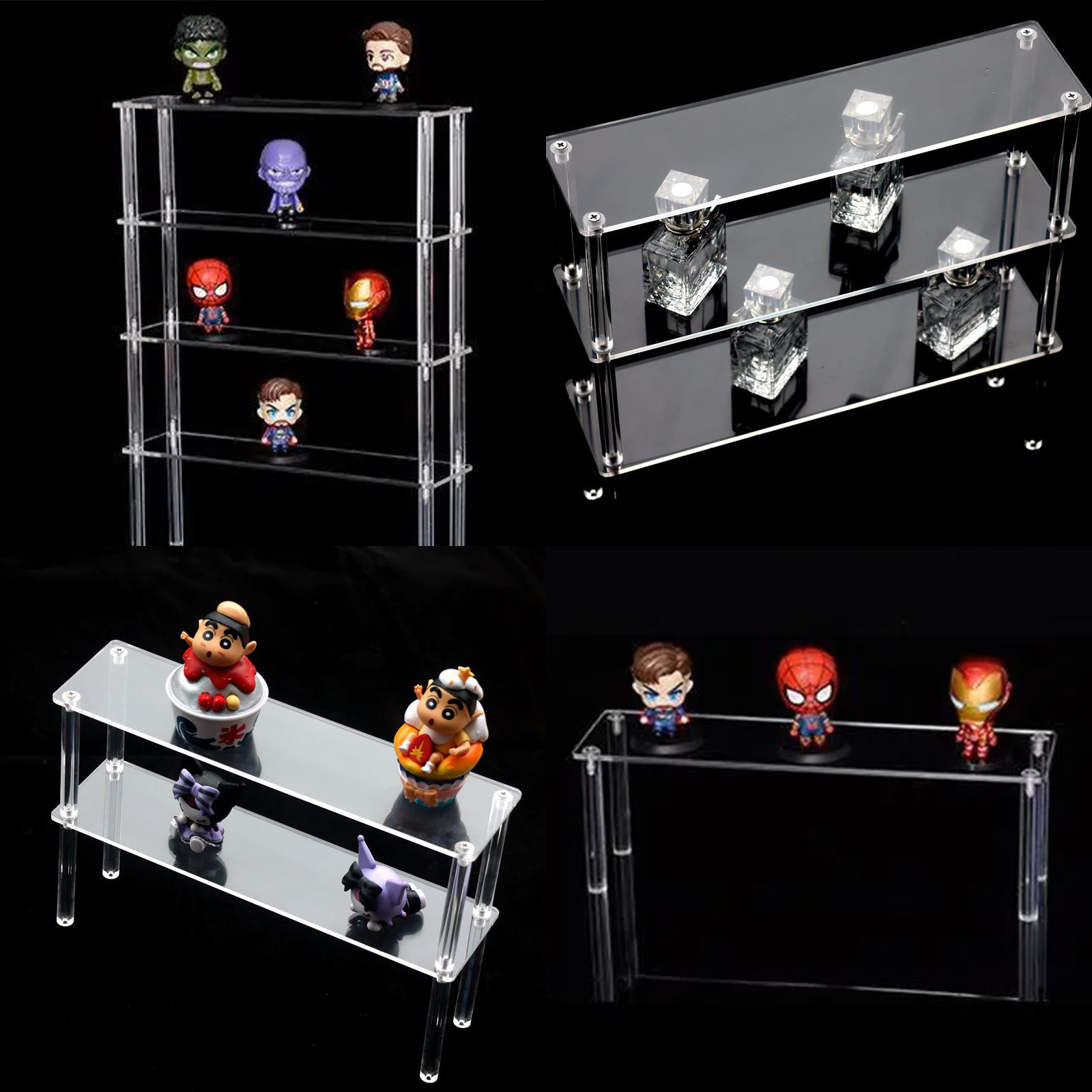 Perfume Fragrance Holder - 1-4 Tier Clear Acrylic Vertical Display