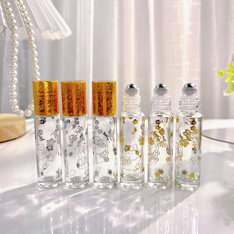 Attar Oil Roll On - 20pcs 10ml Clear Glass Roll-on Bottle