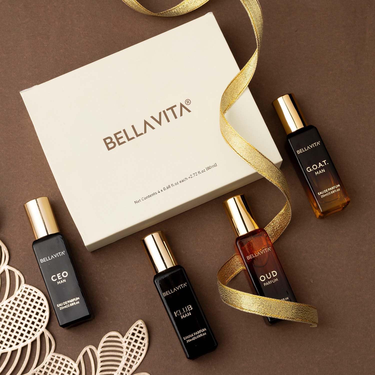 Perfume Fragrance Gift Set - Bella Vita Portable 4x20ml Luxury Men's