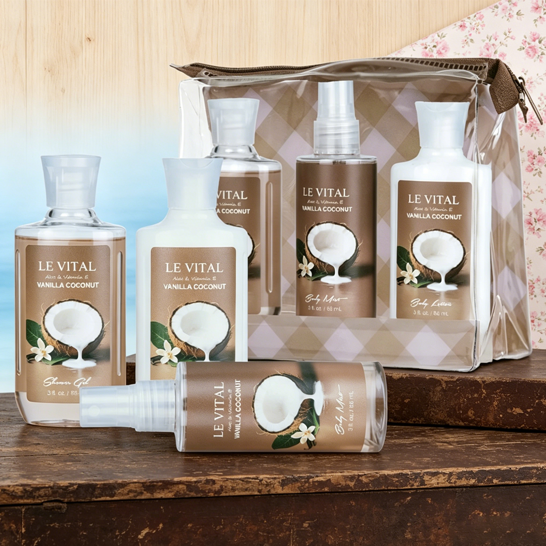 The three piece bath set with  - Perfume Fragrance Shower Gel recensie en prijs