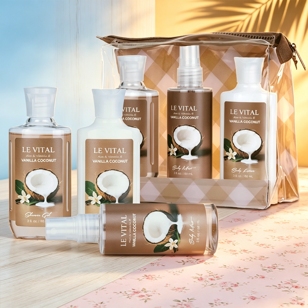 The three piece bath set with  - Perfume Fragrance Shower Gel recensie en prijs