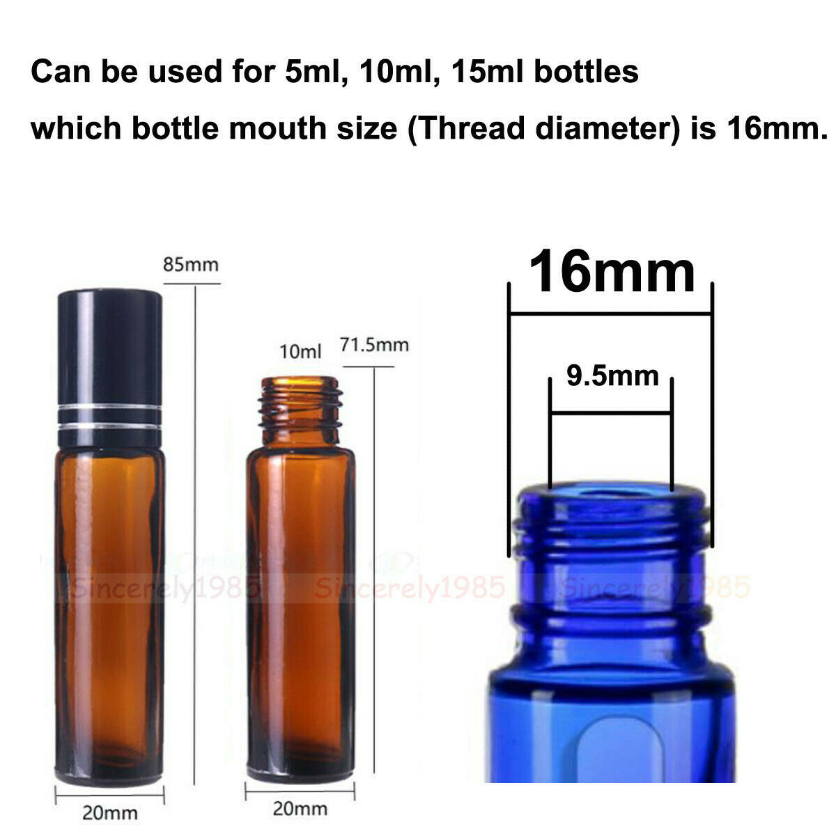 10X 100X Natural Bamboo Lid Ca - Attar Oil Roll On recensie en prijs