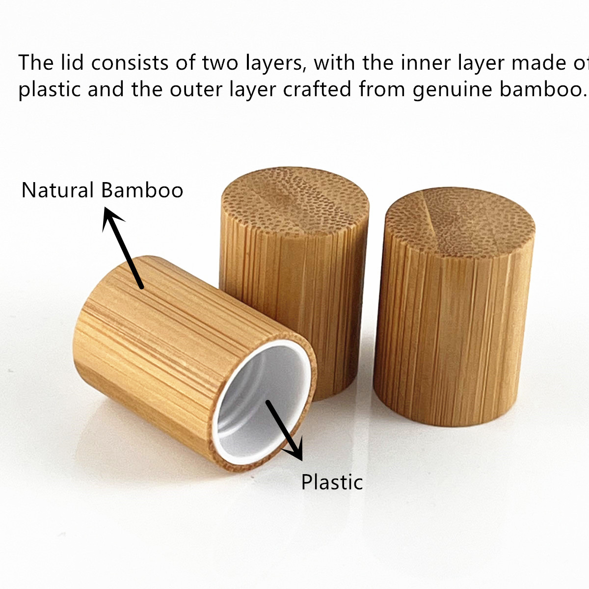 10X 100X Natural Bamboo Lid Ca - Attar Oil Roll On recensie en prijs
